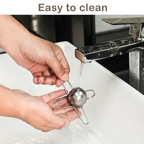 Miniatura 7 de WEIGUZC Herramienta de enfriamiento de café con esfera de hielo de acero inoxidable reutilizable, desbloquea sabores verdaderos del café, también