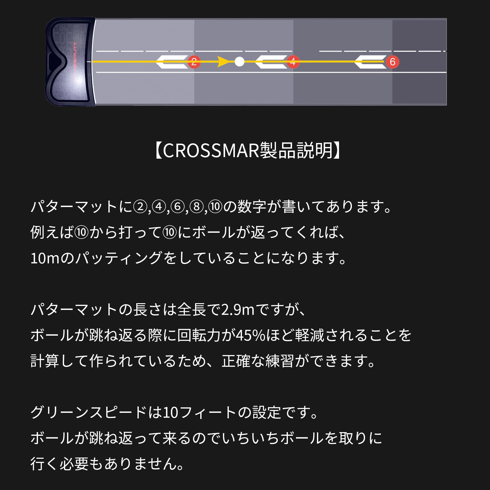 Amazon | CROSSPUTT (クロスパット)Putting Mat ロングパットが練習