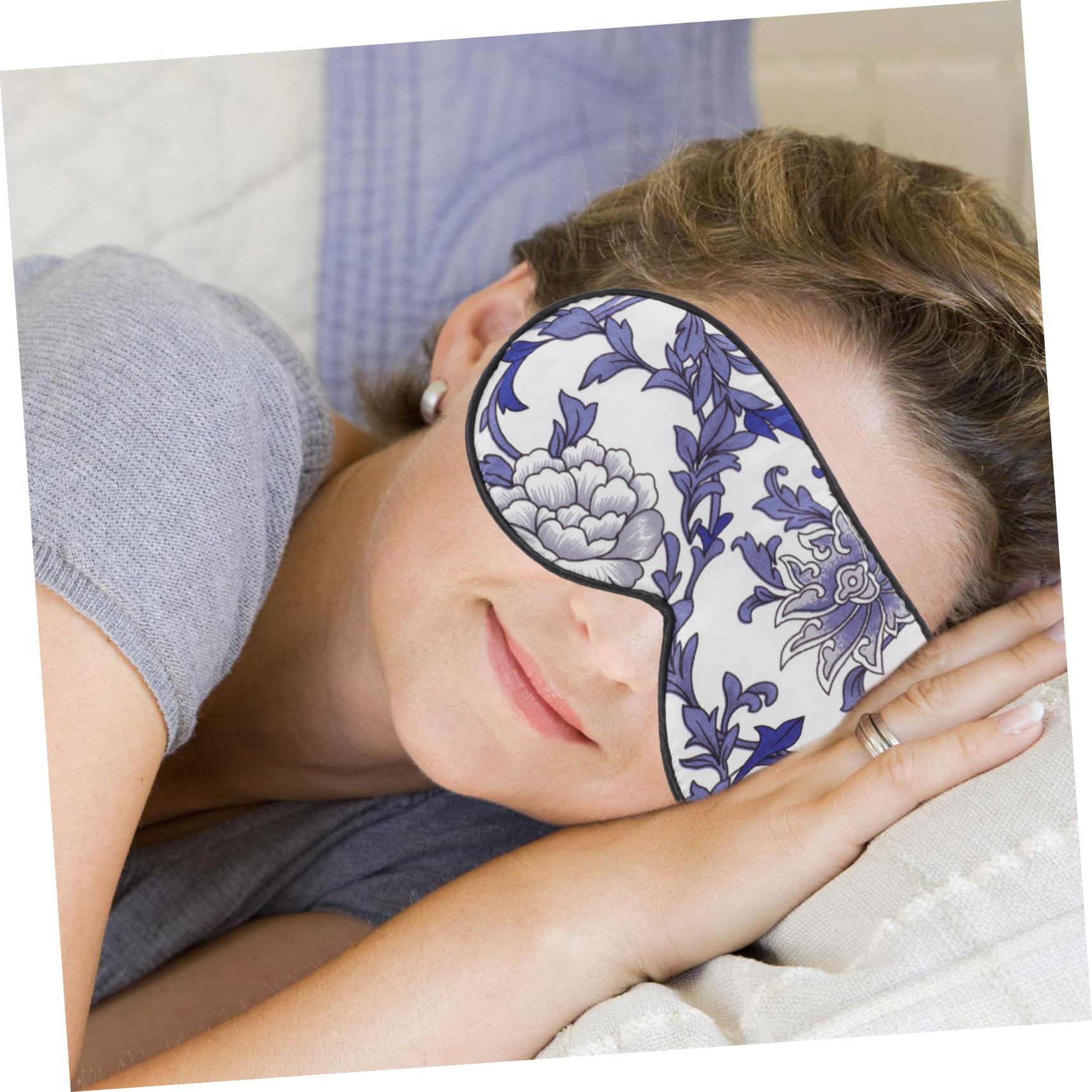 GLEAVI 5piezas De De Seda Natural Para Bloquear Luz y Relajar Para Dormir y Azul