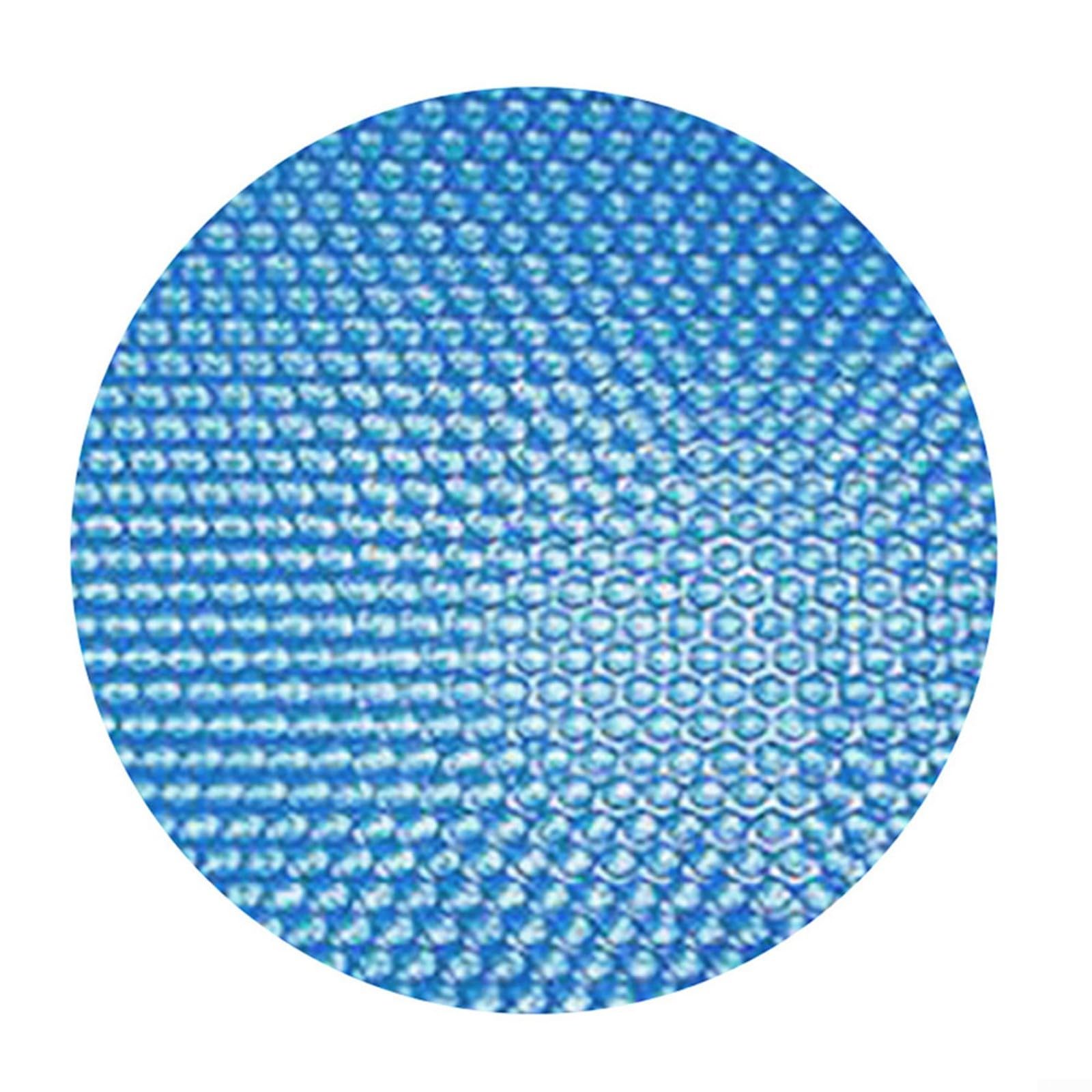 1 cubierta de manta solar redonda para piscina sobre el suelo, película de burbujas de polietileno, retención de calor y protección contra escombros, azul 300 cm, jardín al aire libre para uso de ocio
