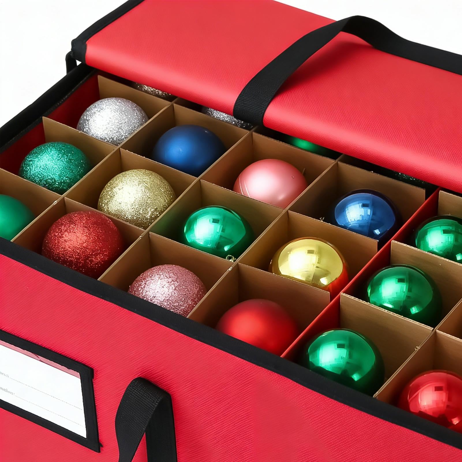 Ornament Organizer Aufbewahrungsbox Großer Verstellbarer Zusammenlegbarer
