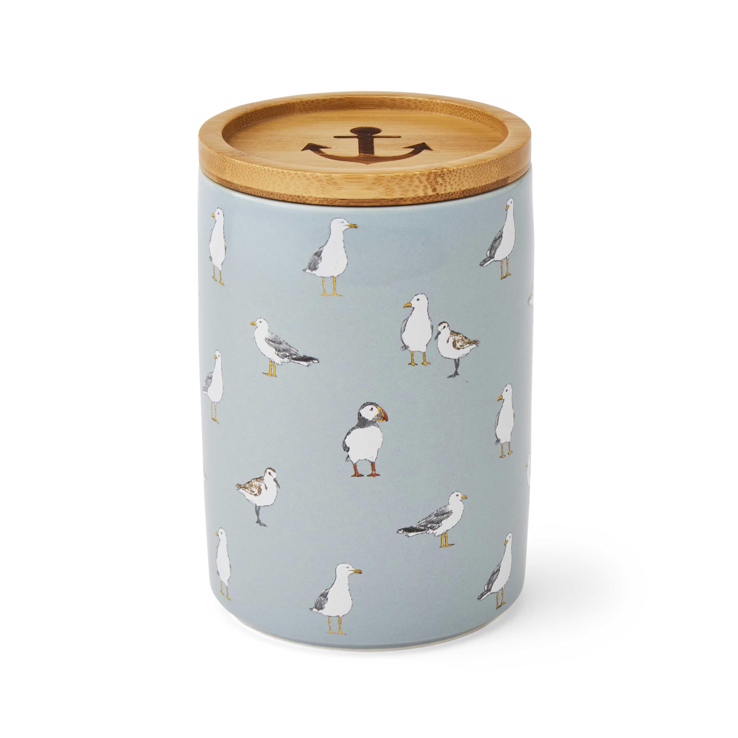 Cooksmart Stoneware Airtight Storage Jars | Storage Jars & Canisters Perfect For Pasta Storage & Rice Storage | Storage Jars With Lids For All Type Of Foods - Coastal Birds