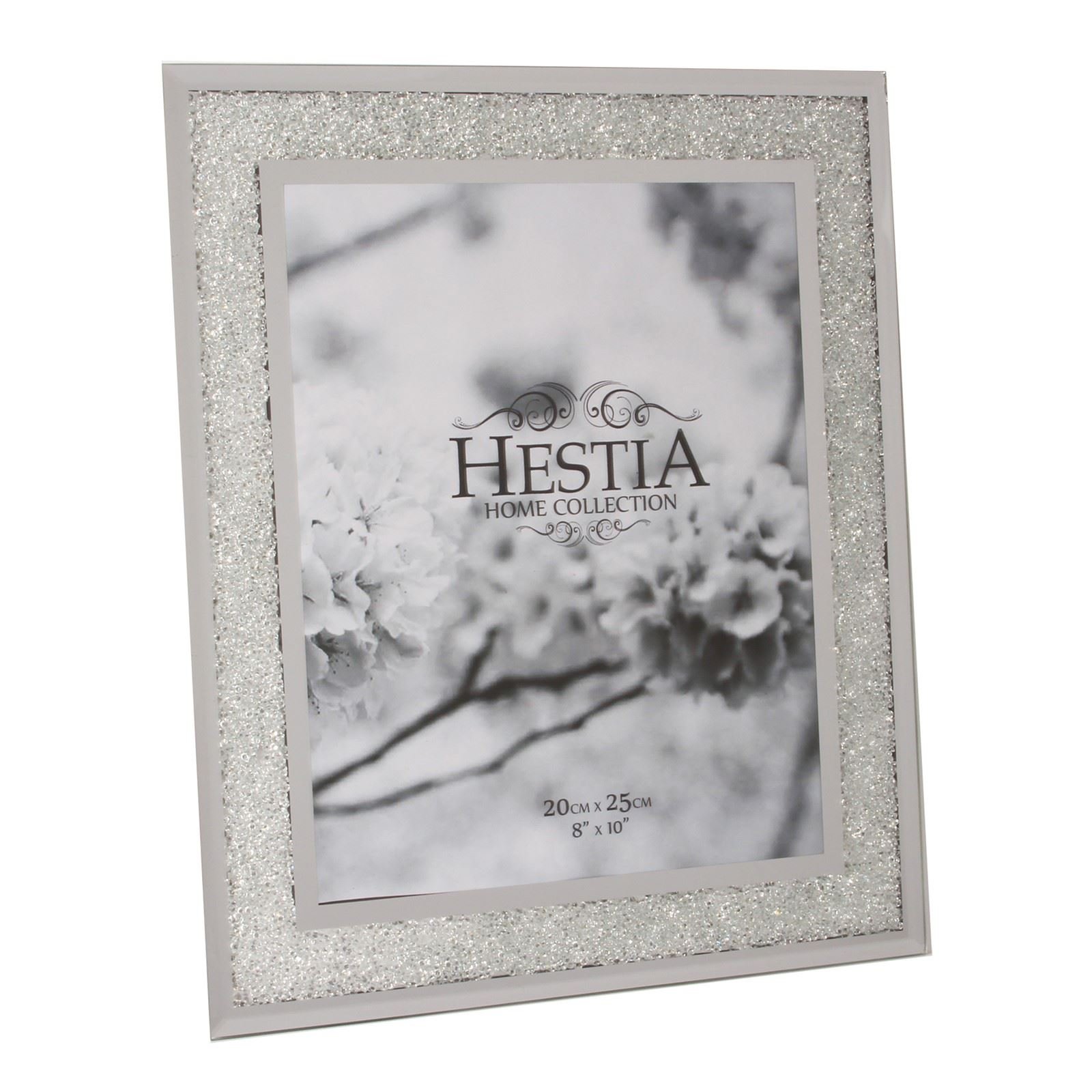 solefavours Hestia Photo Frame Crystal Edge with Silver Border 8" x 10" HE76980