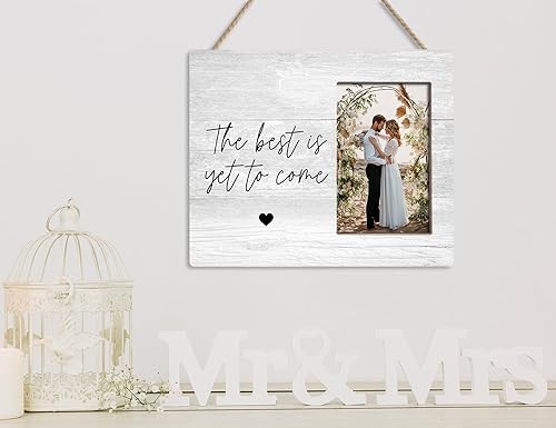 Miniatura 4 de Marco de fotos con cita inspiradora The Best Is Yet To Come, regalo de boda para el día de San Valentín, compromiso y boda, para él, para parejas