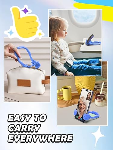 Miniatura 6 de Regalos navideños para mujeres, hombres, adolescentes y niñas paquete de 2 soportes para teléfono celular, pulgares hacia arriba, soporte para