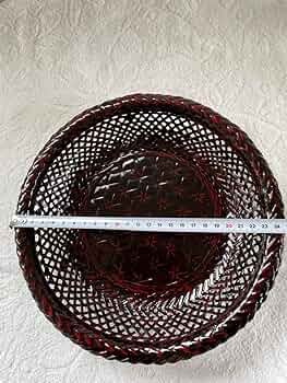 らんたい漆器 久留米 九籃 籃胎漆器 ヒゴ小判ラック Amazon.co.jp: 籃胎漆器 らんたいしっき 久留米 九藍 スカシ鉢小