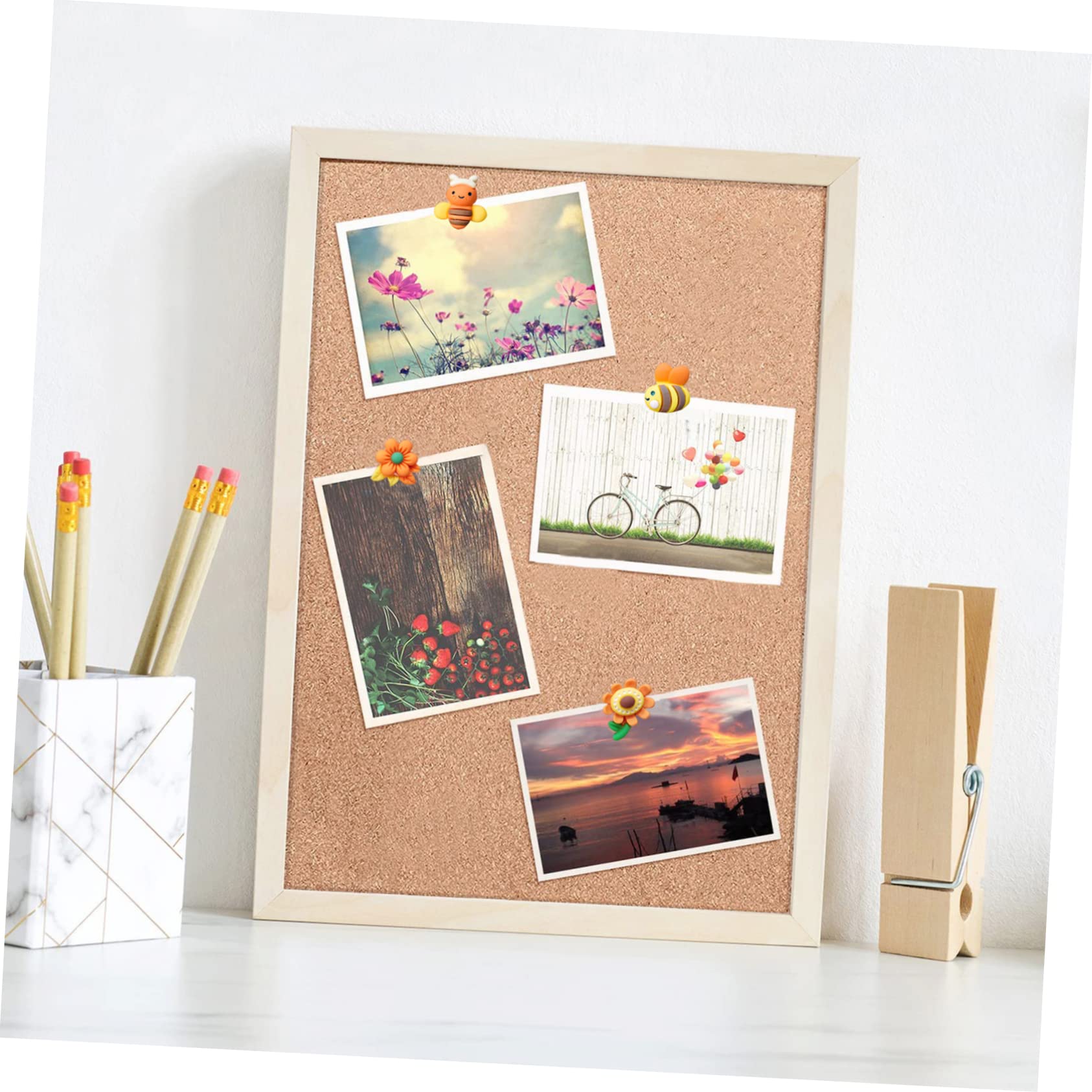 HOMSFOU 3 Sätze Wanddekorative Thumbtacks Dekorative Reißzwecke Dekorative Stecknadel Groß Board Reißnägel Stifte Daumennägel Pinnwand Pinnwand Push-Tacks Harz 30 Stück * 3