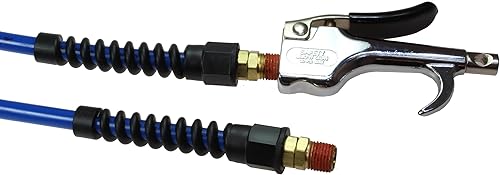 Miniatura 2 de Coilhose Pneumatics Pistola de soplado serie 600-PU15B-B 600 con manguera de aire en espiral de poliuretano Flexcoil, diámetro interior de 14 de