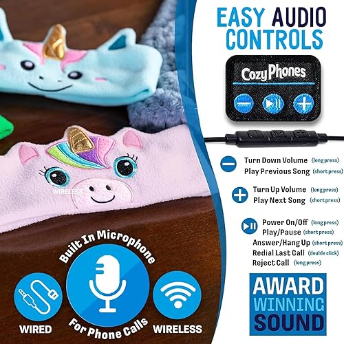 Miniatura 7 de Auriculares inalámbricos para niños pequeños  para niñas y niños de 2 años  Auriculares con diadema para avión  Auriculares suaves seguros para