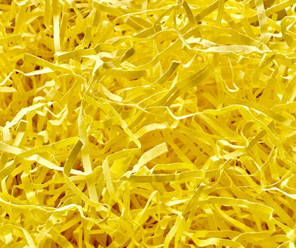 ShredAstic® SHREDDED PAPER / 3 metres curling ribbon Gift Packaging Baskets Hampers (500 grams, Yellow)