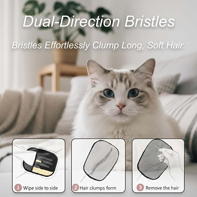 Guante removedor de pelo para perros y gatos electrostático reutilizable miniatura 2