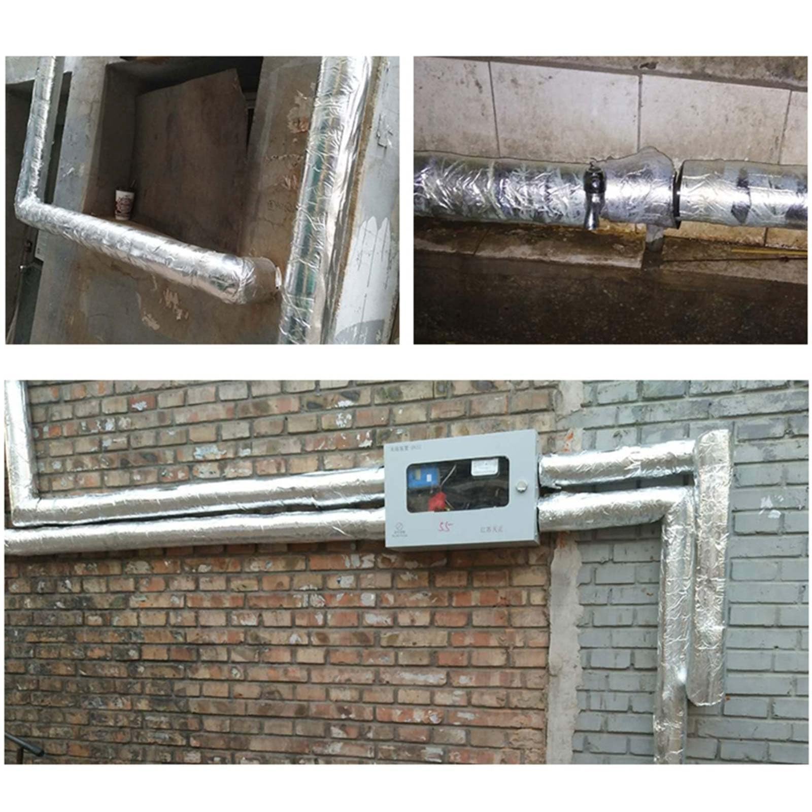 Revestimiento de Tuberías Anticongelante Aislamiento de Tuberías Tubo de Espuma Impermeable a Prueba de Fuego Aislamiento de Tuberías de Agua Longitud de La Tubería 95 cm Espesor 30 mm ID 20-377.0 mm(