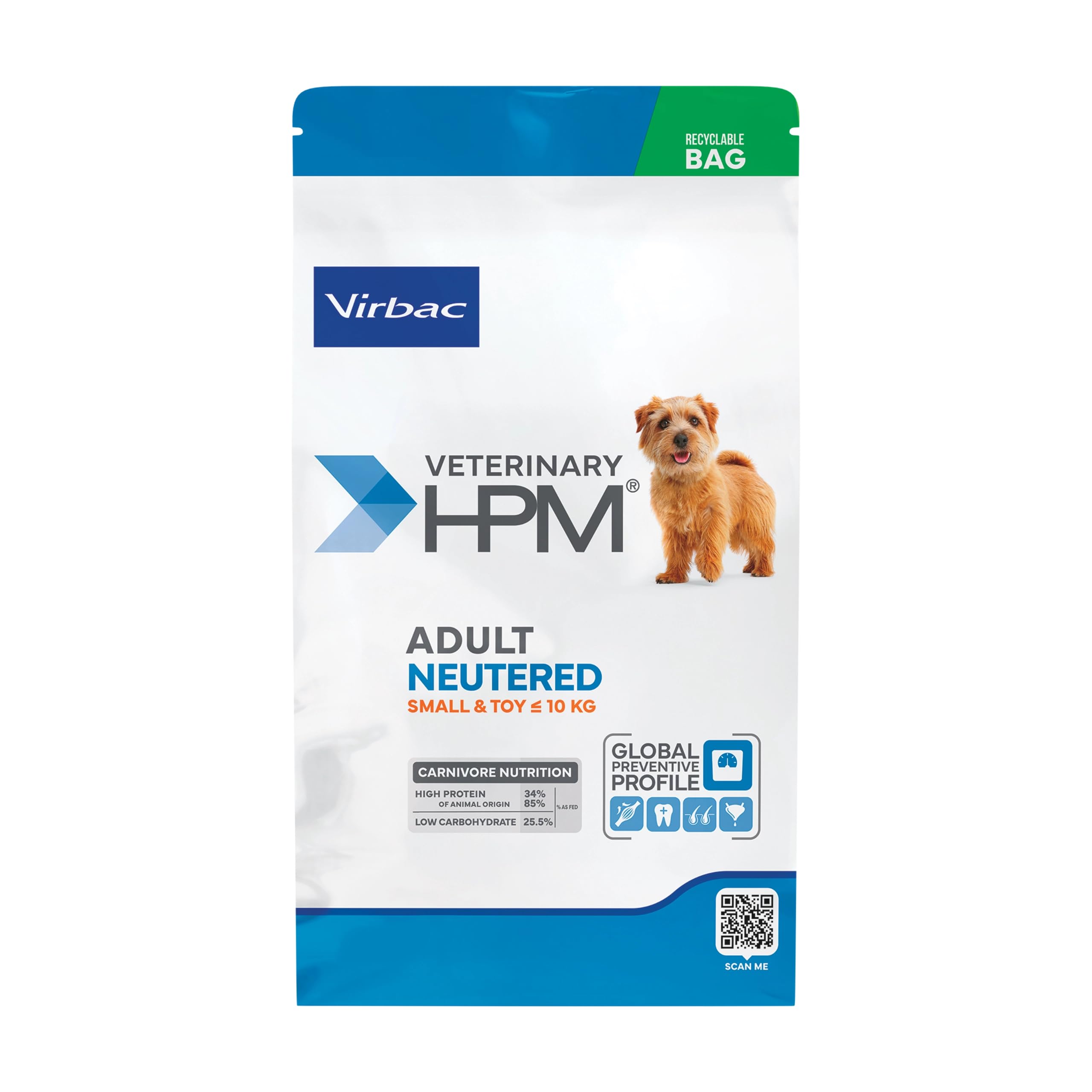 Veterinary HPM Adult Neutered Dog Small & Toy 3 kg