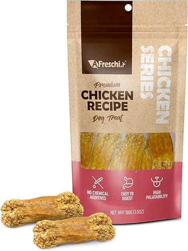 Afreschi - Golosinas de pollo para perros de la serie de pollo, golosinas naturales de grado humano para perros, adecuadas para entrenamiento