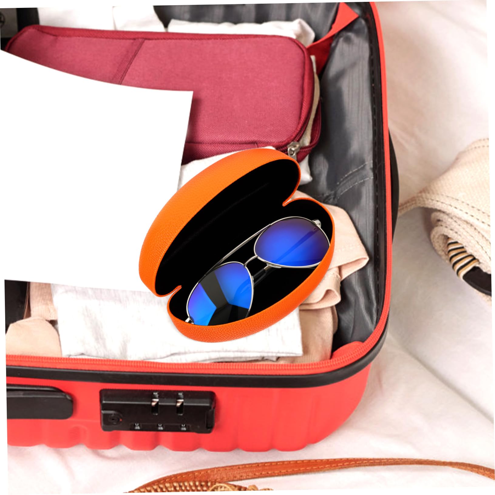 Healeved 8piezas Estuche Rígido Para Gafas De Sol y Lectura Protector Portátil De Alta Durabilidad Organizador De Lentes Para Viajes y Uso Diario