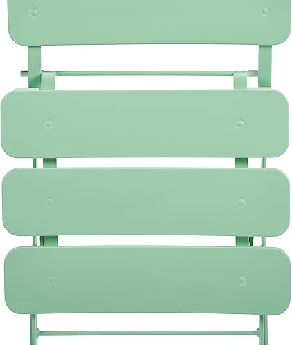 Miniatura 10 de Crosley Furniture Karlee - Juego de 3 piezas para interiores y exteriores, mesa y sillas plegables de metal retro, color menta
