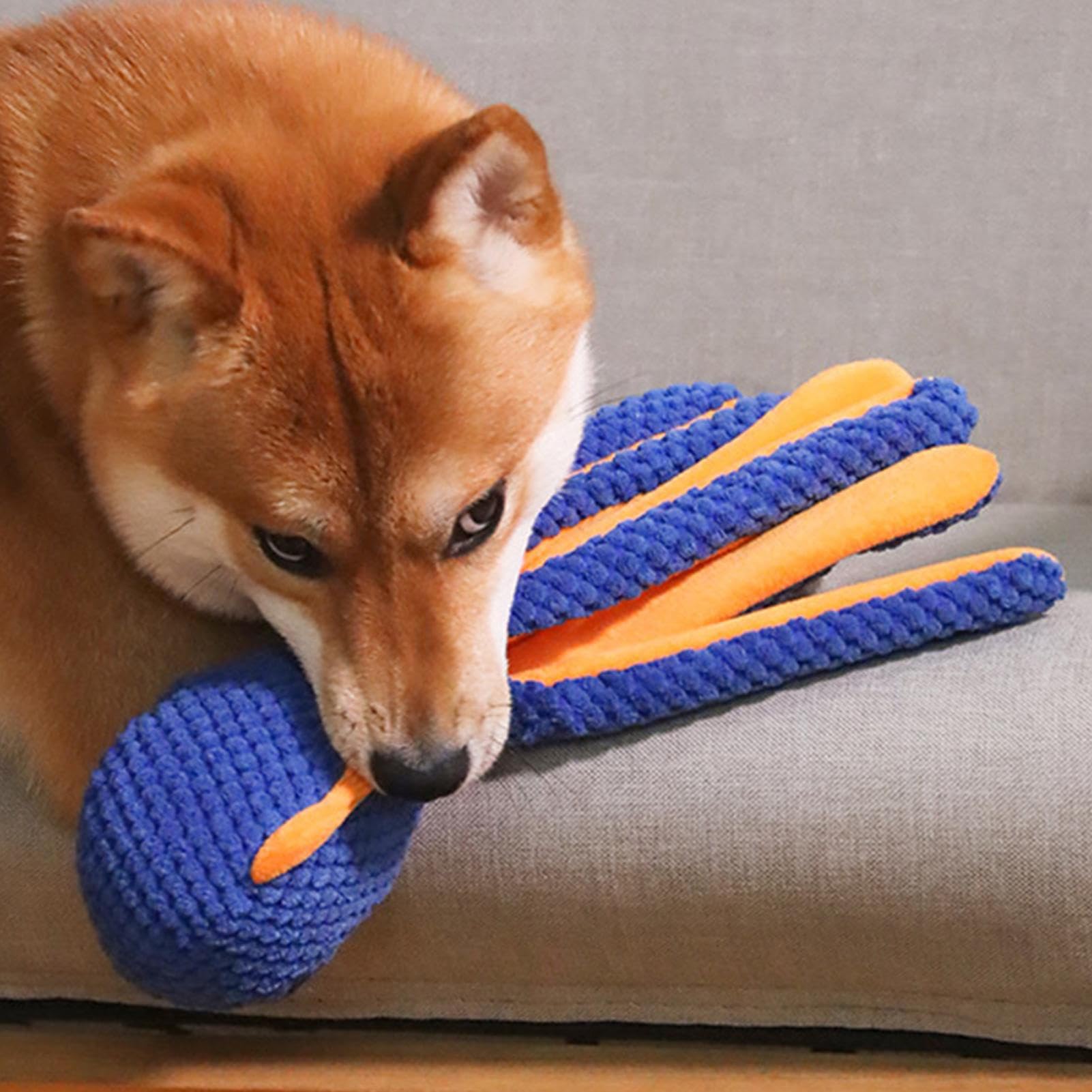 Giocattolo Per Cani A Forma Di Polpo - Peluche Con Suono, Verde, 40 Cm - Foto 7
