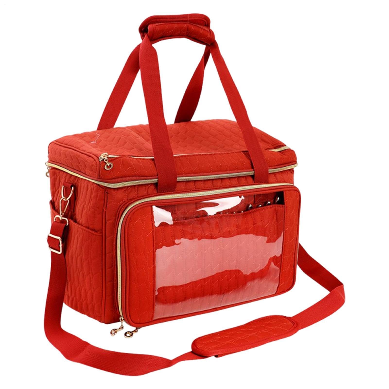 Organizzatore per Lavori all'Uncinetto Tote Capiente con Cintura Regolabile | Borsa da Viaggio per Uncinetto, Cucito e Riposto per Donne, Mamme, Appassionate di Fai da Te, Ferri, e Trasferte