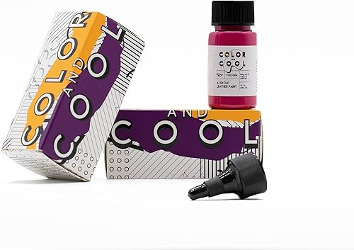 Miniatura 3 de Pintura acrílica para cuero de 1 fl oz (fucsia)