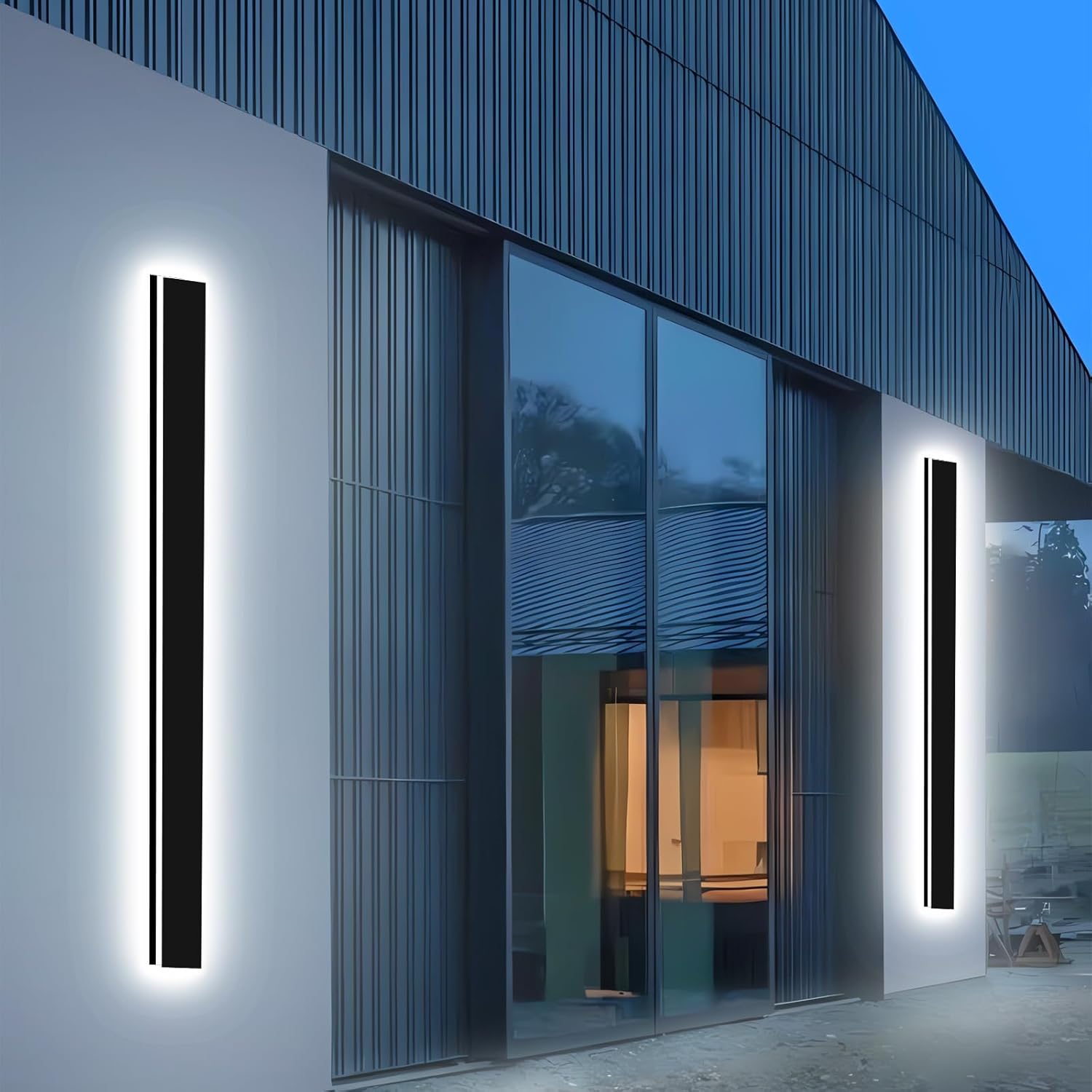 Picico Outdoor Wall Lights Exterior 31IN 2PC,4.33in Wide Dimmable Modern Outdoor Sconce Lighting Fixtures,Contemporary Porch Light,Long LED Outside Garage Lights for Front Door and Entrance Dimmable 2pcs-Dimmable-31*4.33in