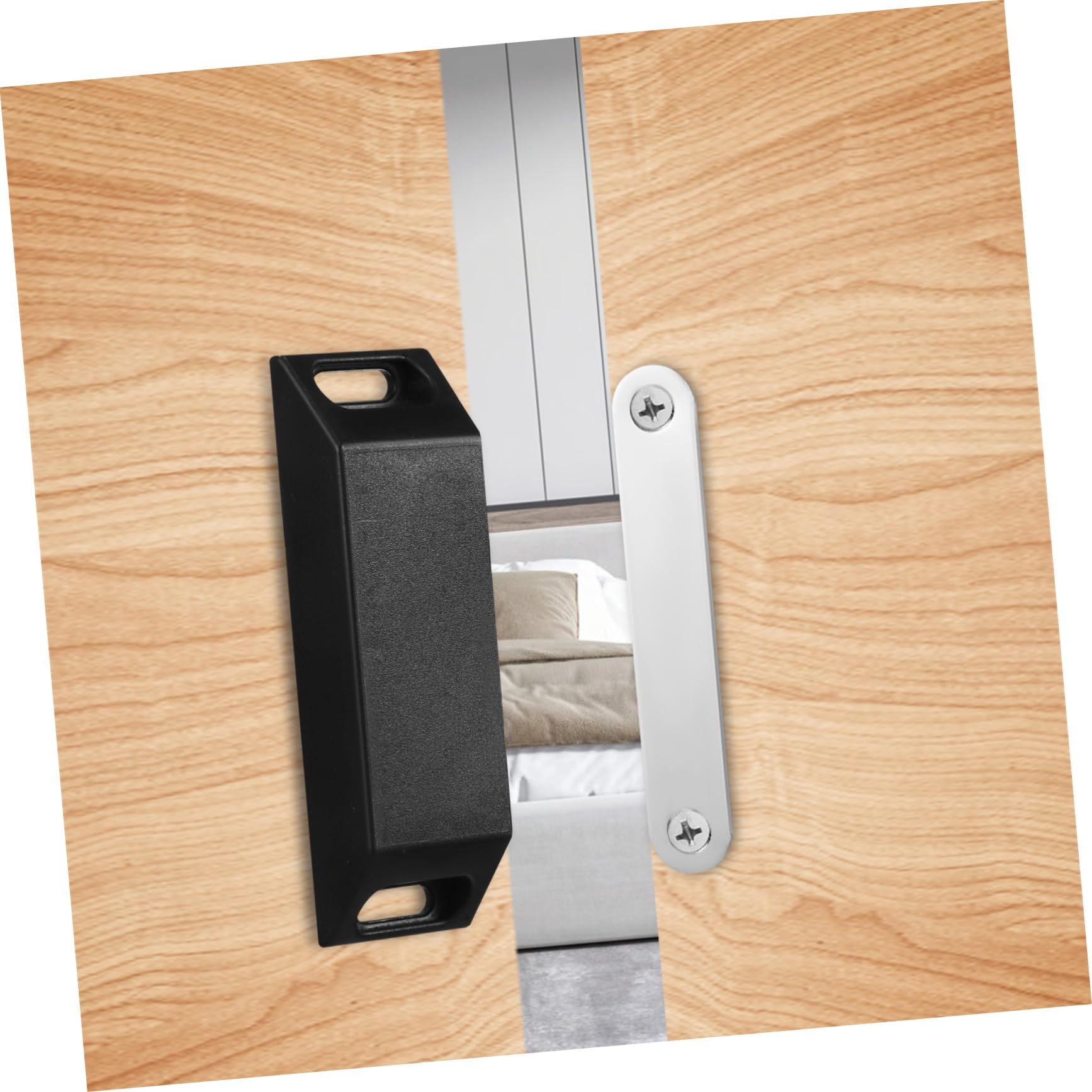 5 Sätze Magnetische Saugschranktür Kleiderschrank Gestell Magnetschrank Riegel Bleiben Schranktürmagnete Magnetverschlüsse Für Schränke Abs Black 6 Stücke * 5