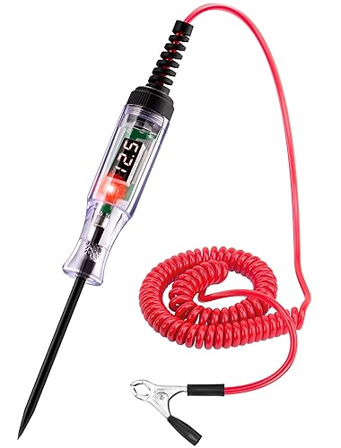 Probador de circuito LED digital automotriz de 5 a 90 V con pantalla de voltaje, probador de voltaje bidireccional automático, bolígrafo de prueba