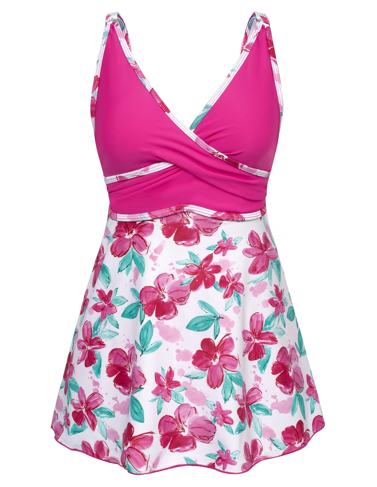 GRACE KARIN Traje Baño Tankini Mujer Top + Pantalones Cortos Cintura Alta Traje Baño 2 Piezas Conjunto Bikini