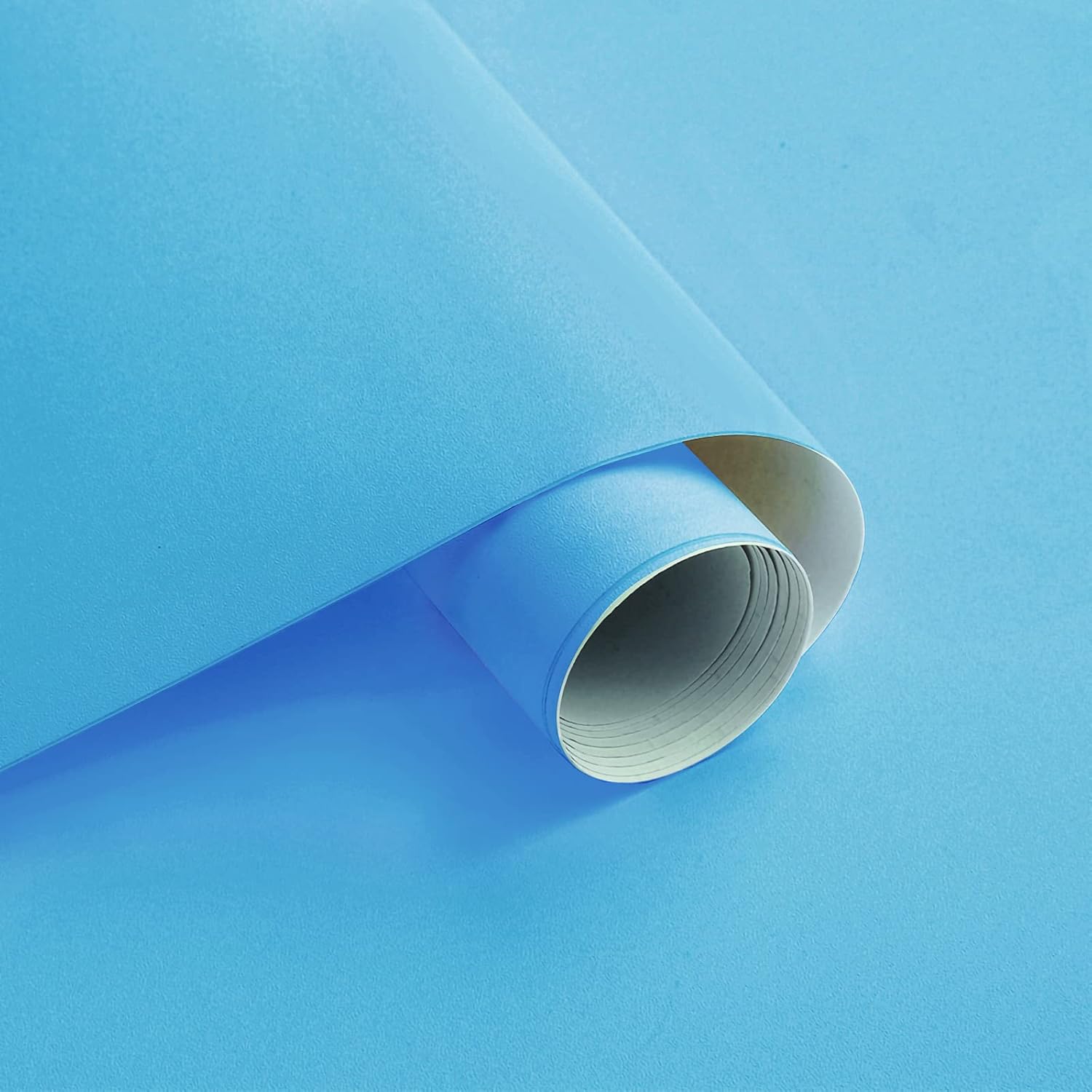 15.7"X118" Light Blue Peel and Stick Wallpaper Blue Contact Paper Waterproof Self
