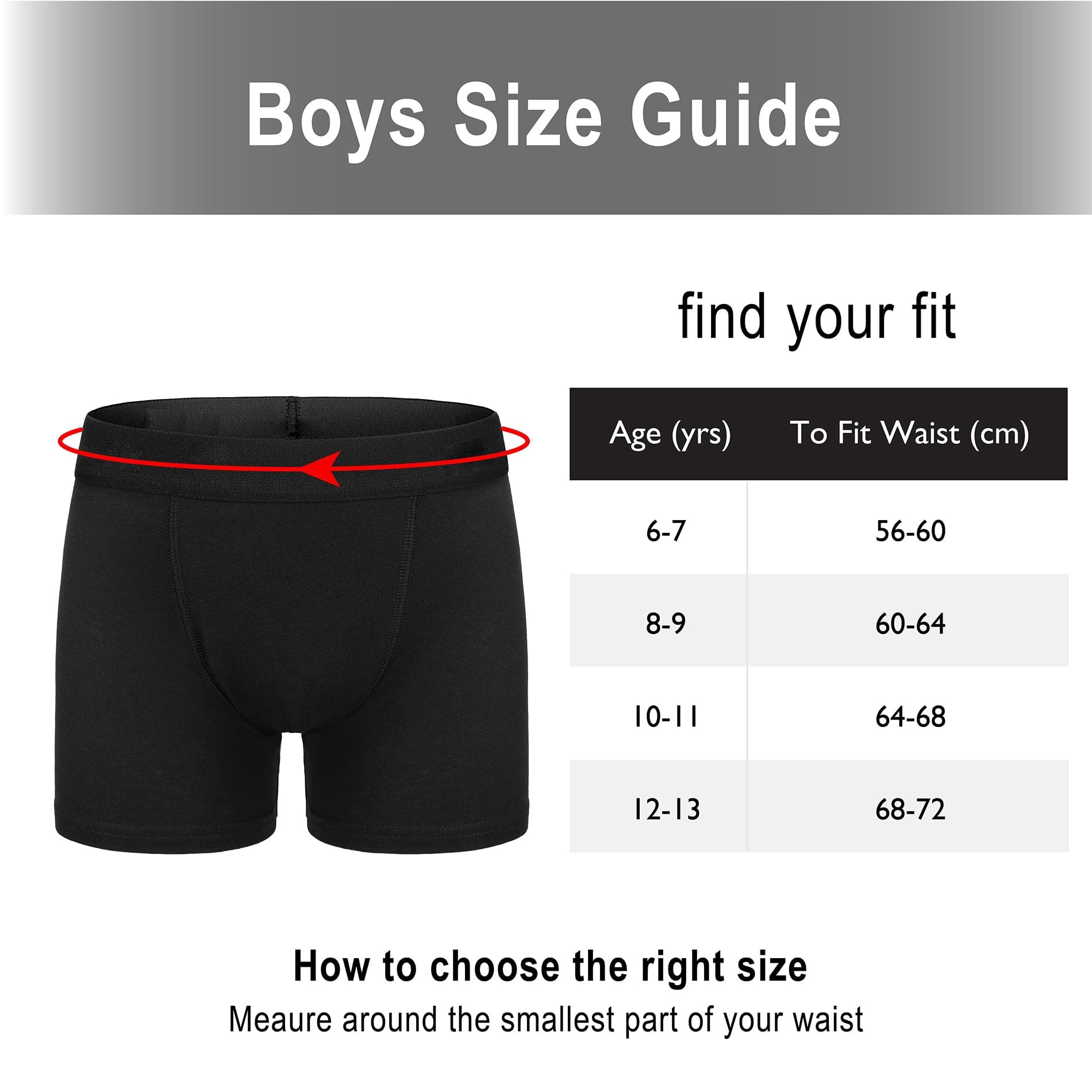 The Essentials Wardrobe Bokserki chłopięce 5-pak majtek bielizna czarny szary wzór kolorowy rozmiar 2-13 lat