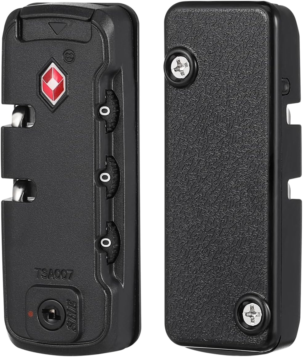 Lucchetto a combinazione per borse di sicurezza e con chiusura a cerniera per valigie e armadietti