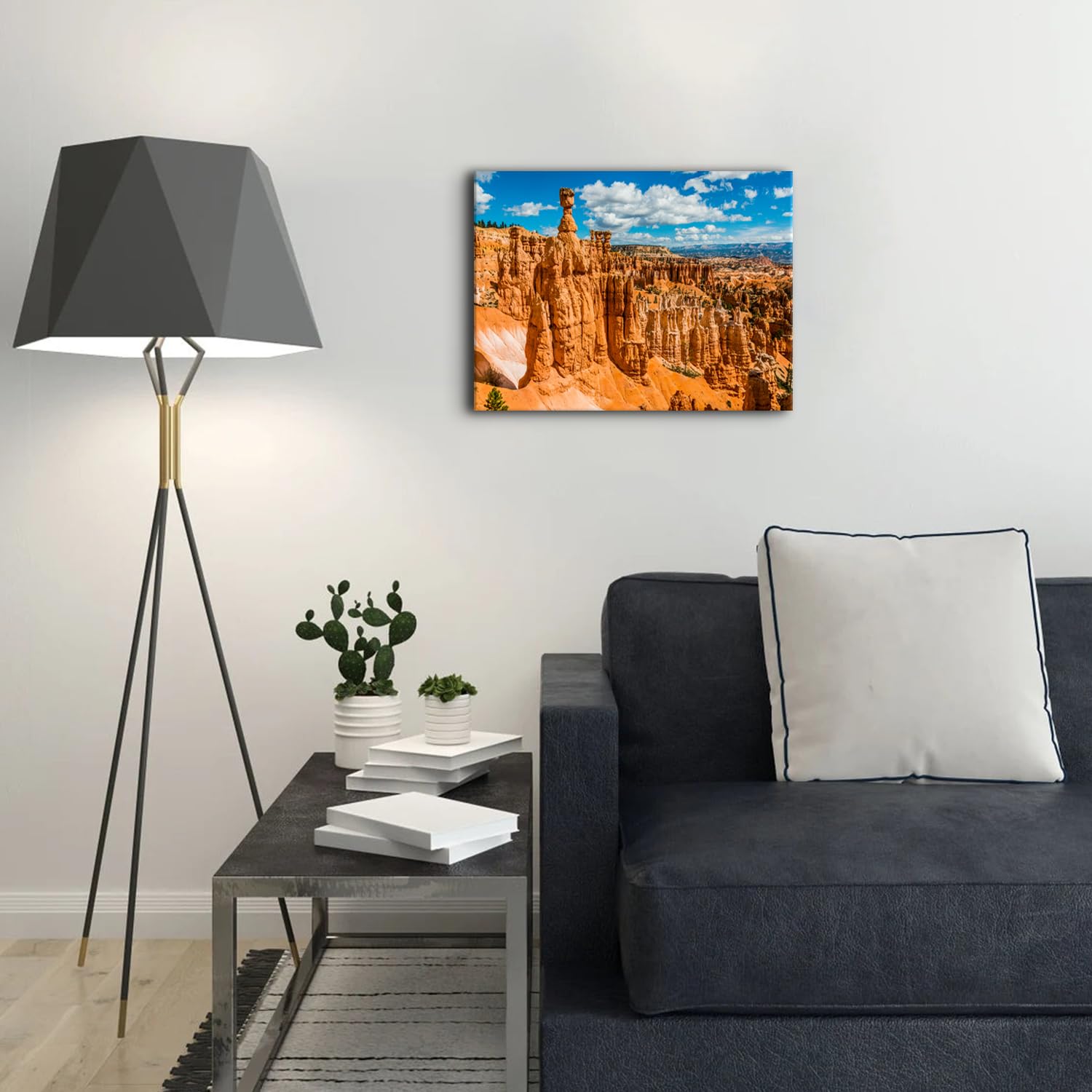 Bryce Canyon National Park Leinwand-Kunst, Utah, schönes orangefarbenes Bergfoto, Bild, Heimdekoration für Wohnzimmer, Schlafzimmer, Büro, Wanddekoration, modernes Kunstwerk, gerahmt, fertig zum