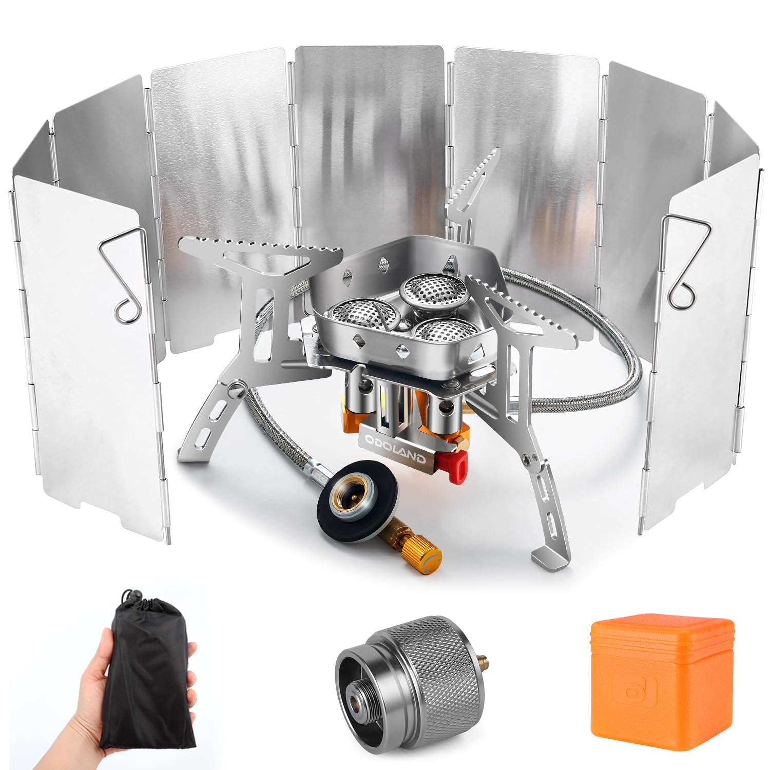 Amazon.com: Odoland 6800W Windproof Camp Stove Camping Gas Stove