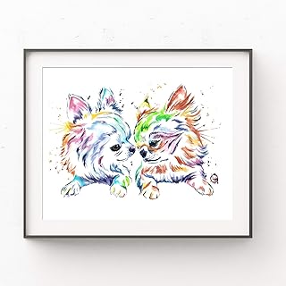 Chihuahua Art by Whitehouse Art | Chihuahua Artwork, Dog Gifts For Dog Lovers, Dog Picture | Professional Print of Chihuahua Original Watercolor Painting | Chihuahua Home Decor | 2 Sizes