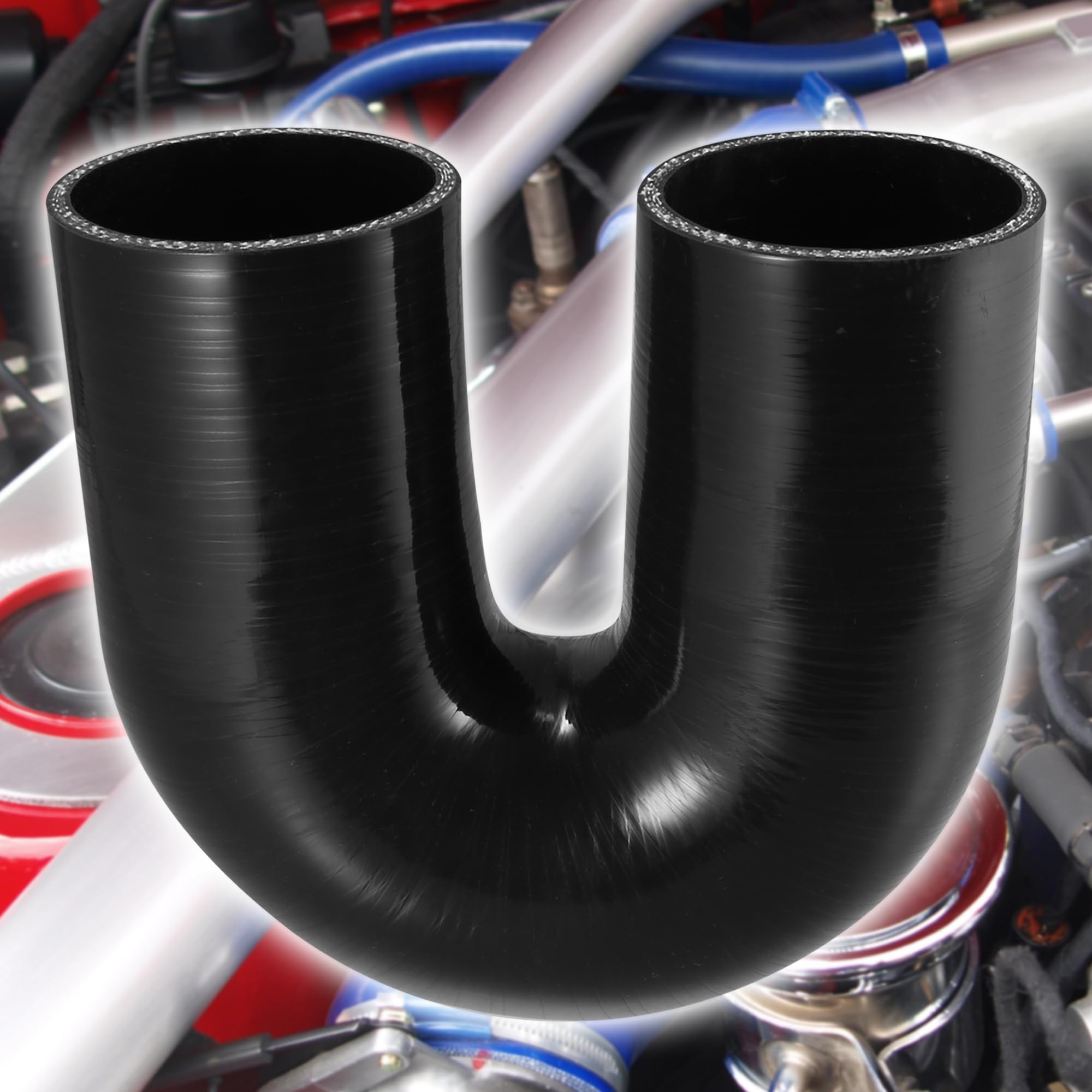 X AUTOHAUX Tuyau Silicone Réducteur 70mm 45 Degrés - Bleu, Pour Système Refroidissement Voiture