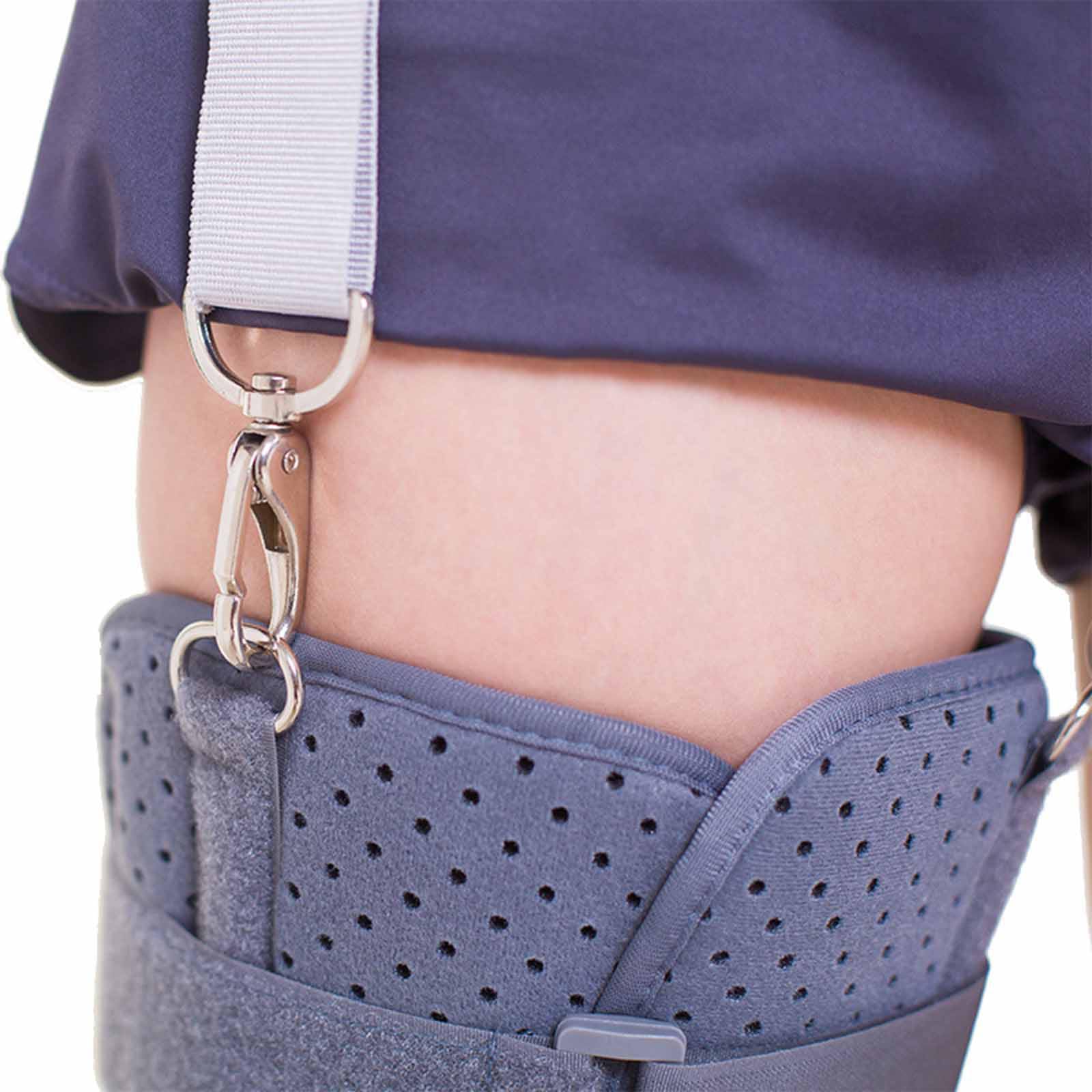 Férula inmovilizadora de piernas, férula de Rodilla, Abierta, Cabestrillo de Pierna anticaída, Abrazadera inmovilizadora de piernas Transpirable para Personas con Lesiones en Las piernas (XL)