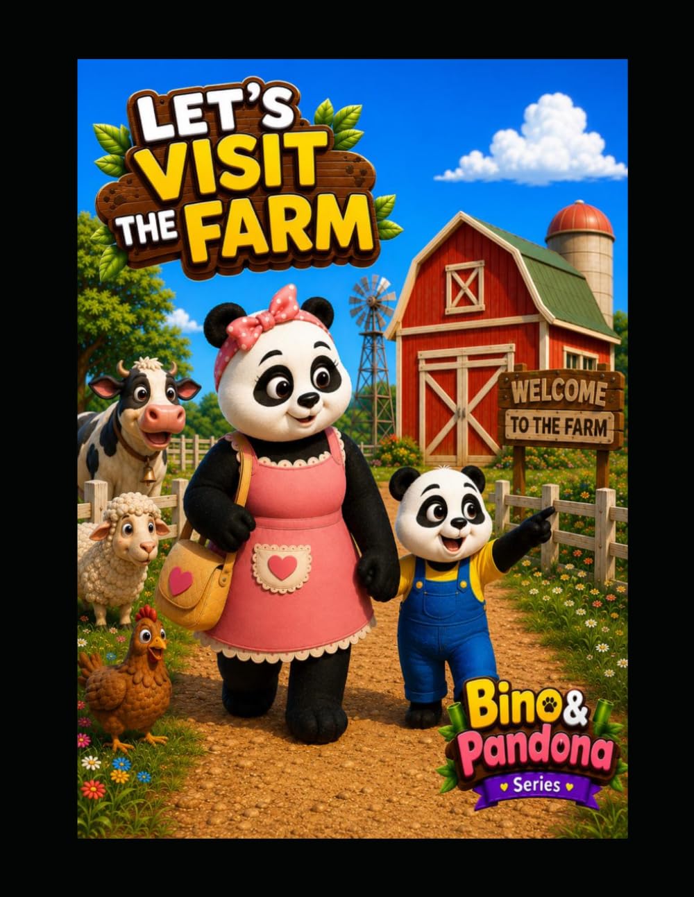Bino & Pandona: Let's Visit the Farm: A Farm Animal Coloring Book for Kids Ages 3-8 Featuring Cute Animals and Fun Farm Adventures (Bino & Pandona Series)