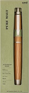 三菱鉛筆 油性ボールペン ピュアモルト ジェットストリームインサイド シングル 0.5mm ナチュラル 木軸 ギフトパッケージ付 SXNPM05.70