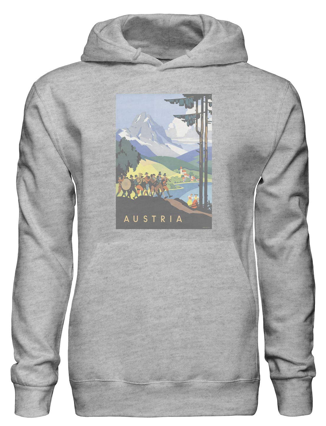 Austrian Folk Music Felpa con Cappuccio Pullover XX-Large