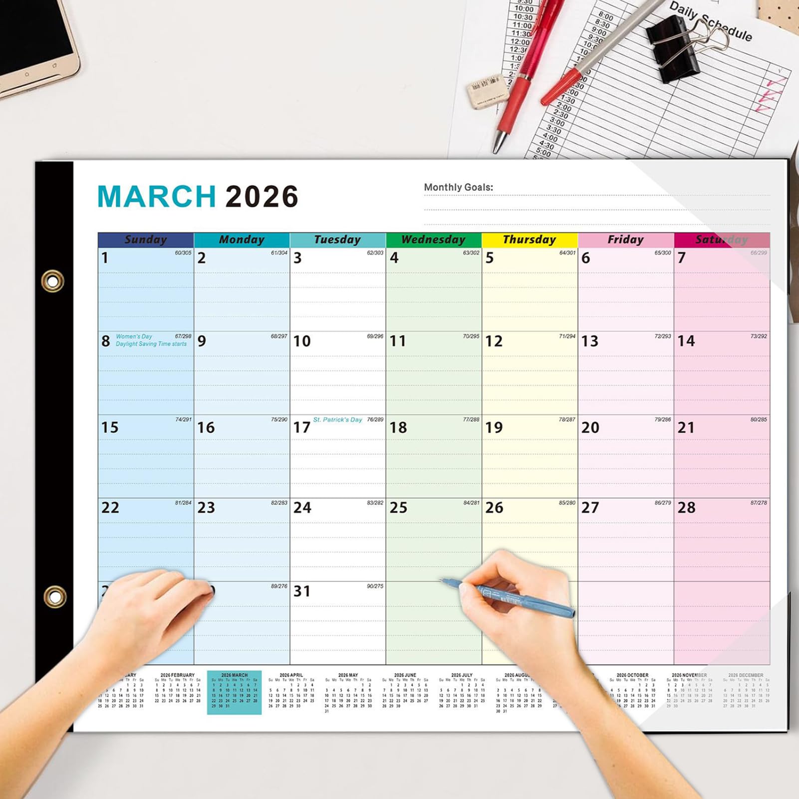 Trocken Abwischbarer Wandkalender Großer Monatsplaner