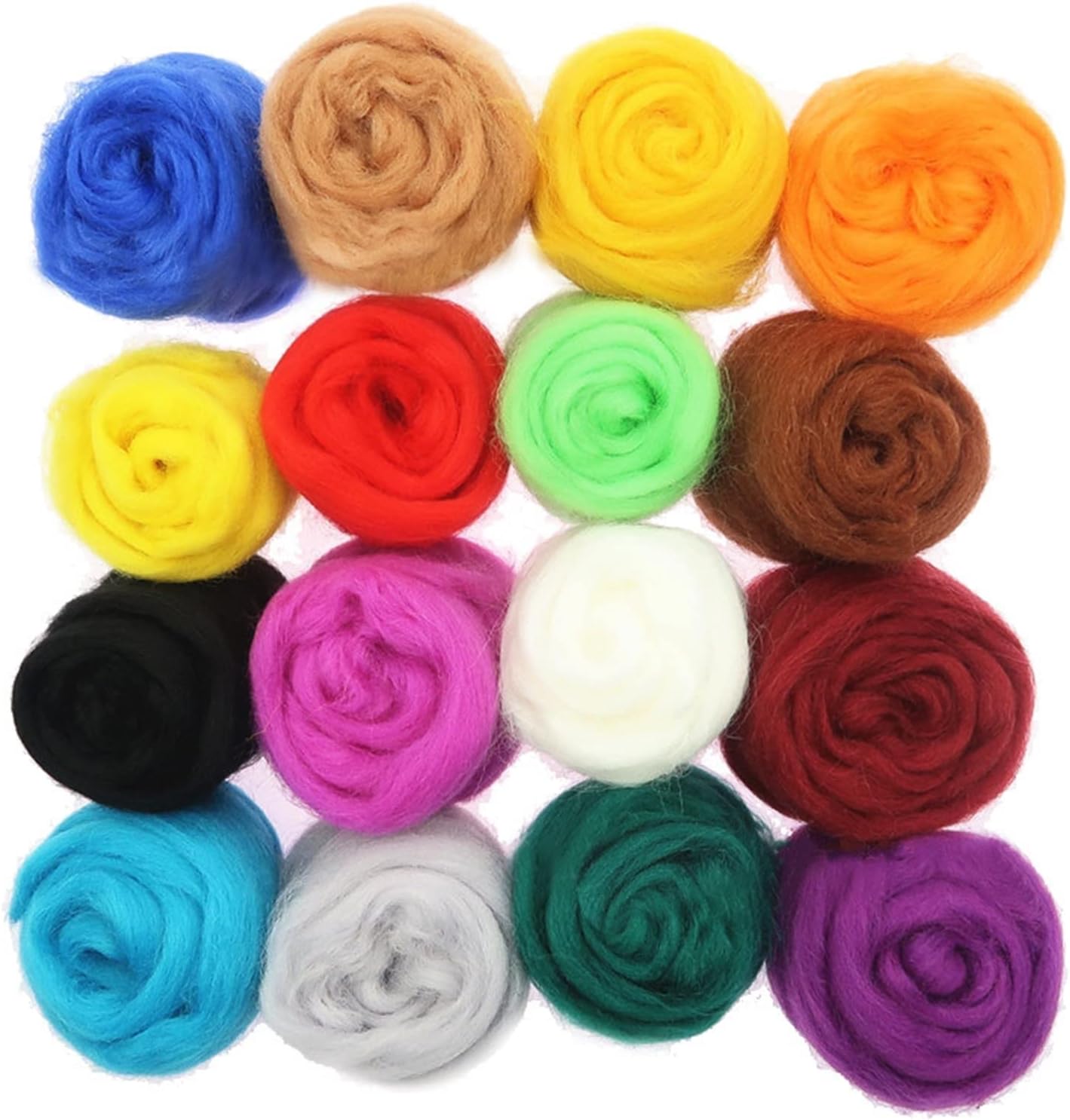 Double Knitting 10g 86 Colors Wool Roving Needle Felting Wool Yarn Roving Wool Fibre Wool for Needle Felting Hand Spinning DIY Craft Materials