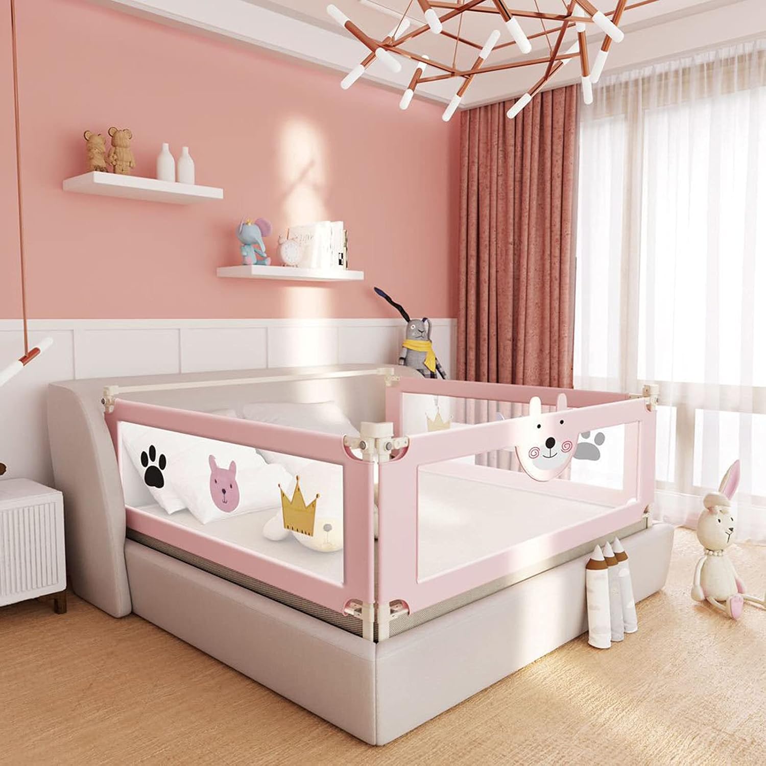 ベットガード】ニトリ4本セット ベッドガード(フィックス H JY BK） ニトリ