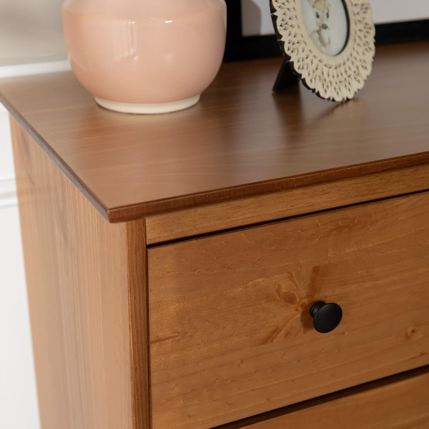 Walker Edison Tall Wood Dresser Bedroom Storage Drawer Organizer Closet Hallway, 4 Drawer, Caramel : Everything Else