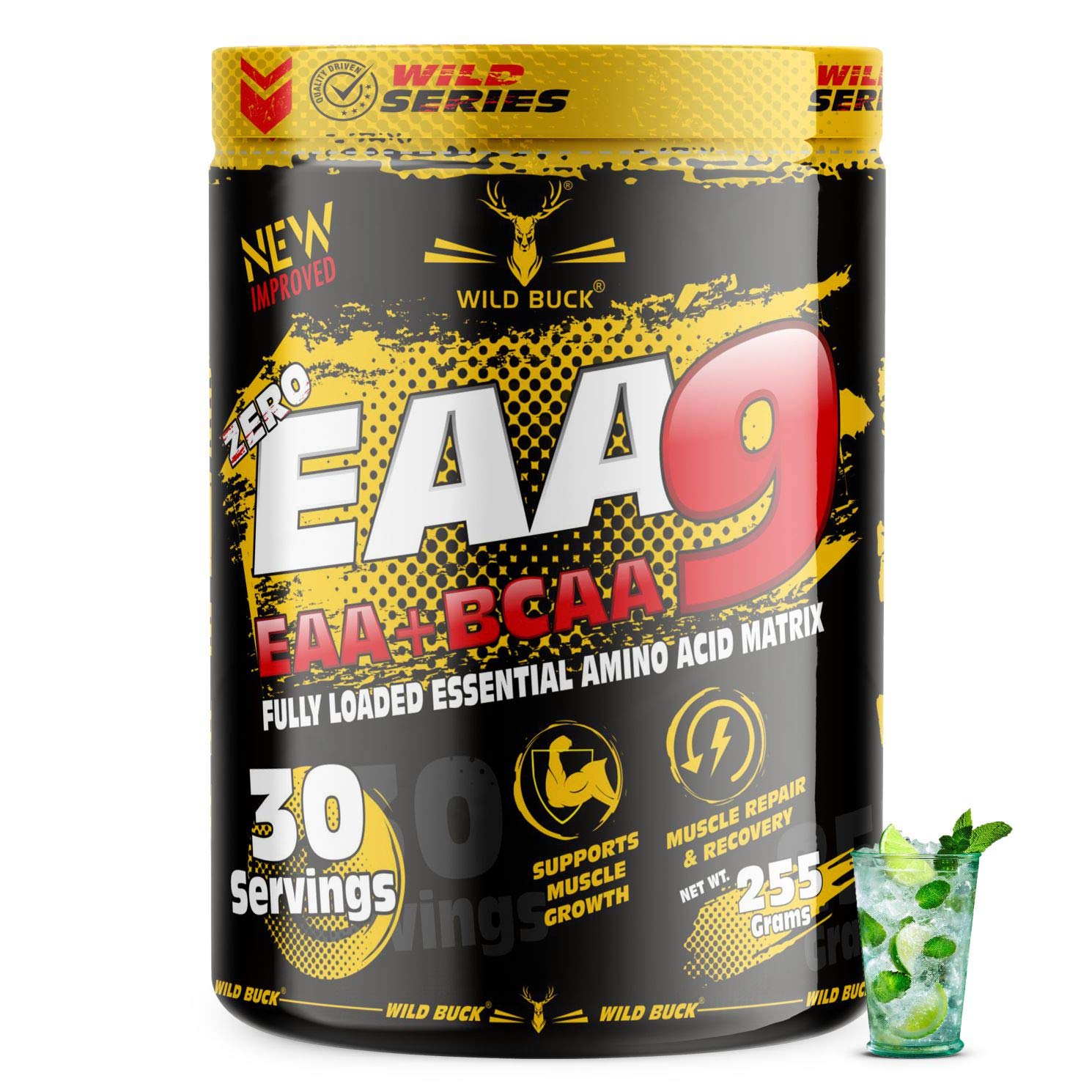 WILD BUCK EAAs-BCAA Energy Drink Workout, Pre/Post Workout Supplement, Muscle Recovery; Soreness, Muscle Protein Synthesis, EAAs-BCAA All 9 Essential Amino Acids [30 Servings, Virgin Mojito,255g] (B08HNF1HL3) Amazon Price History, Amazon Price Tracker