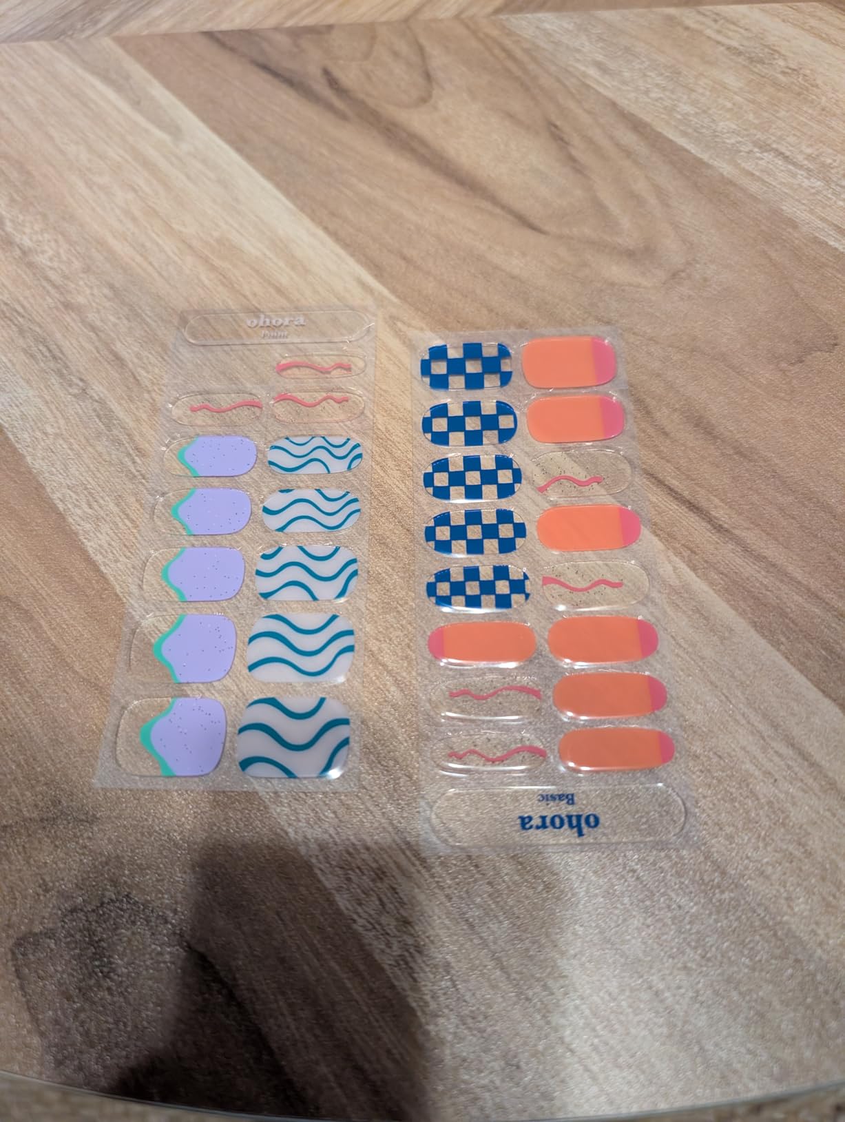 ohora Semi Cured Gel Nail Strips (N Addict) - Works with Any Lamps, Salon-Quality, Long Lasting, Easy to Apply & Remove - Includes 2 Prep Pads, Nail File & Wooden Stick
