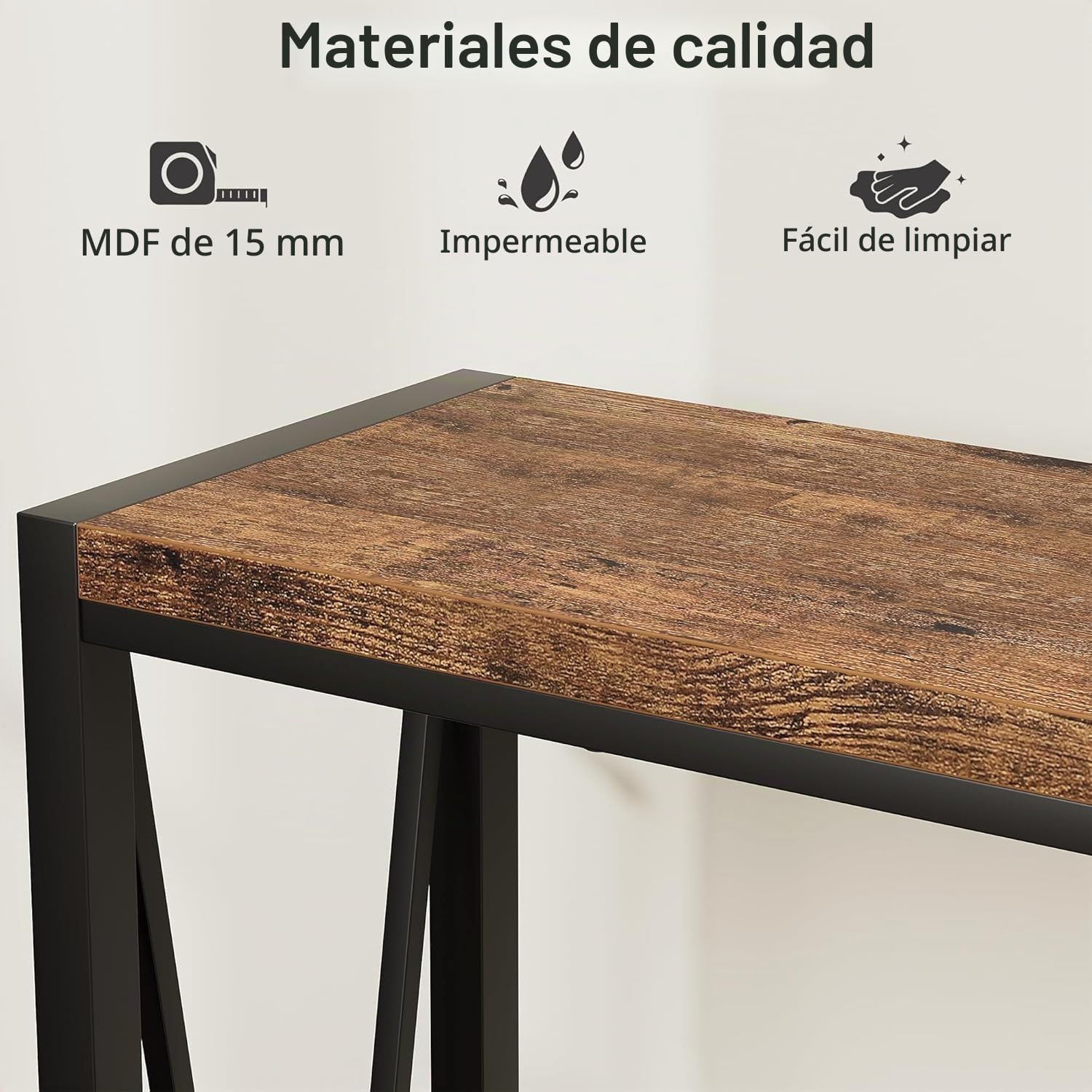 Garvee Entraditas Recibidores, Consola Recibidor, con Espacio de Almacenamiento, Mesa de Sofá Estrecha con Diseño en V,110X25X76 cm(Color Retro)