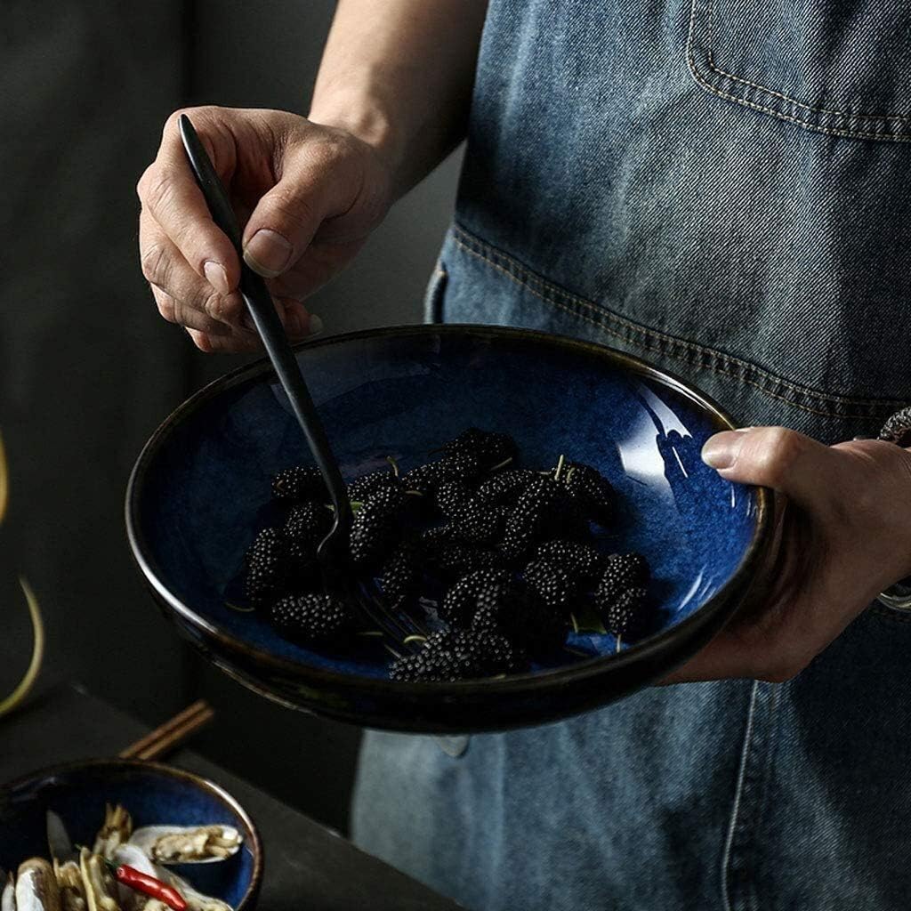 お買い得 サラダボウル 磁器大きなサラダボウルやスープボウル 台所用品の装飾 ヨーロッパレトロブルーセラミック食器セットホームスープボウルライスボウルクリエイティブディッシュプレート スプーン 箸 家の装飾 Zhangyn Www Designsbymissmandee Com