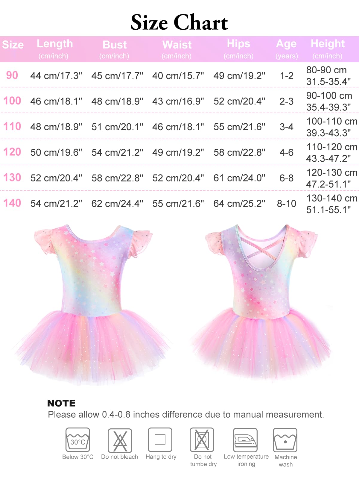 Justaucorps Danse Fille avec Jupe Tutu Danse Classique Brillante Tenue Ballet Manches Courtes