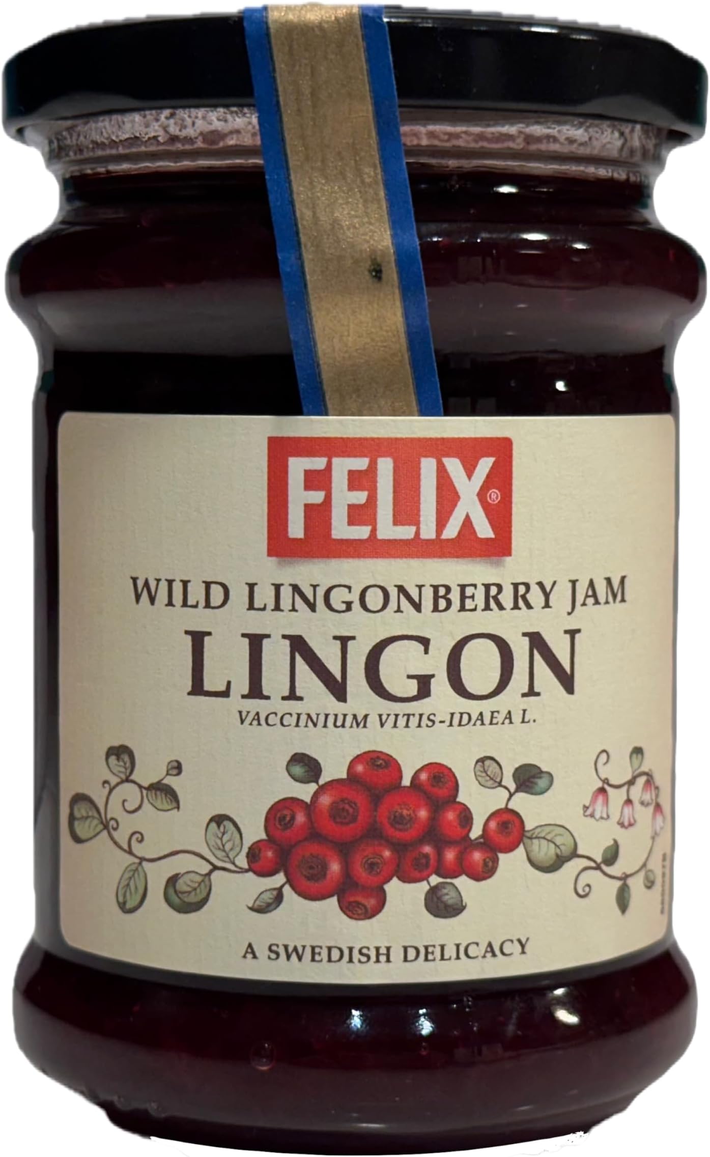 Felix | Lingon - Wild Lingonberry Jam - Tyttebær - Puolukka | 1 x 283g JarL8