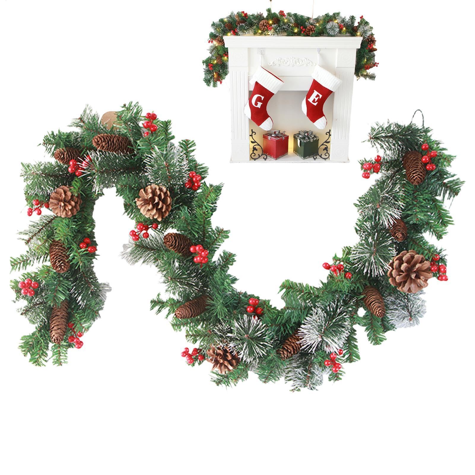 Guirlande Noel LED pliable deco table cheminee sans perdre aiguilles