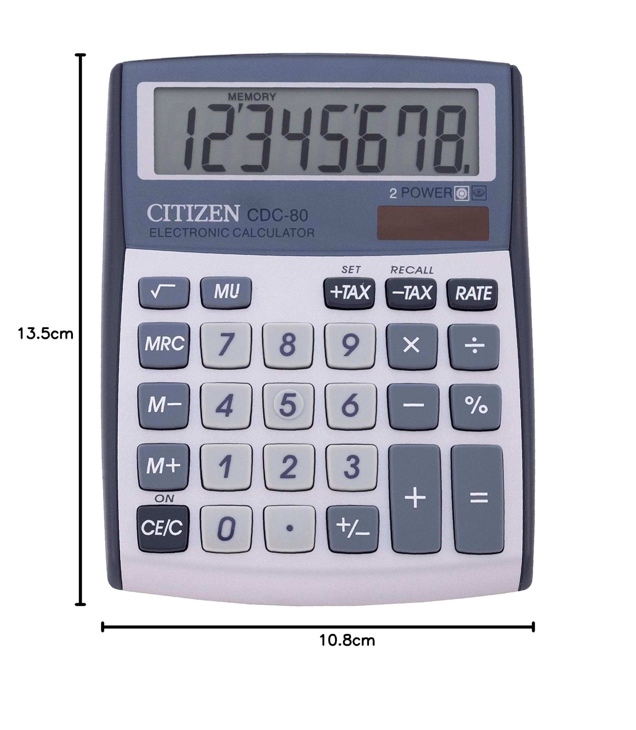Citizen Calculatrice pour le bureau et la maison Gris/Argent